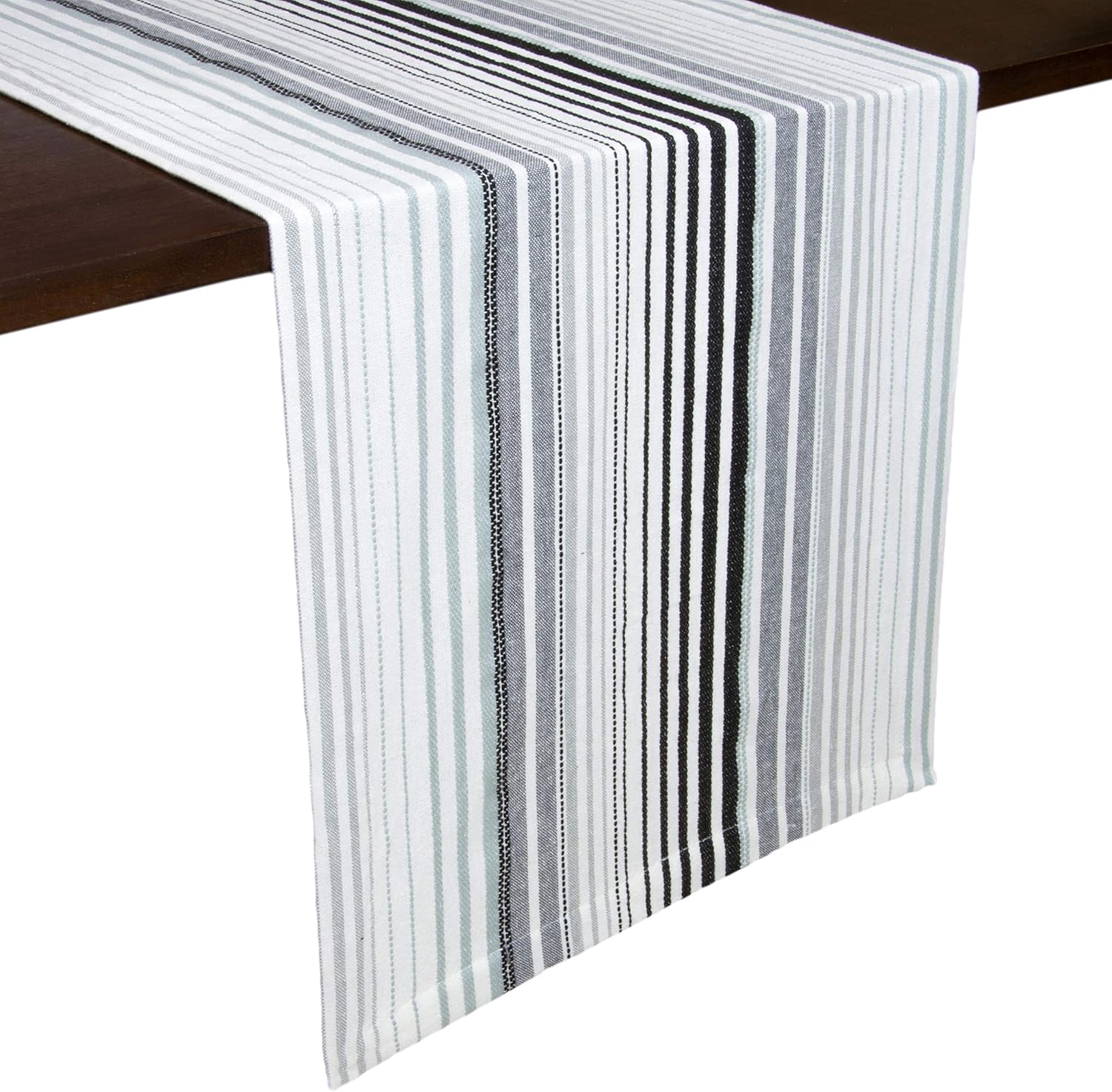 Best Black And White Striped Table Runner Set