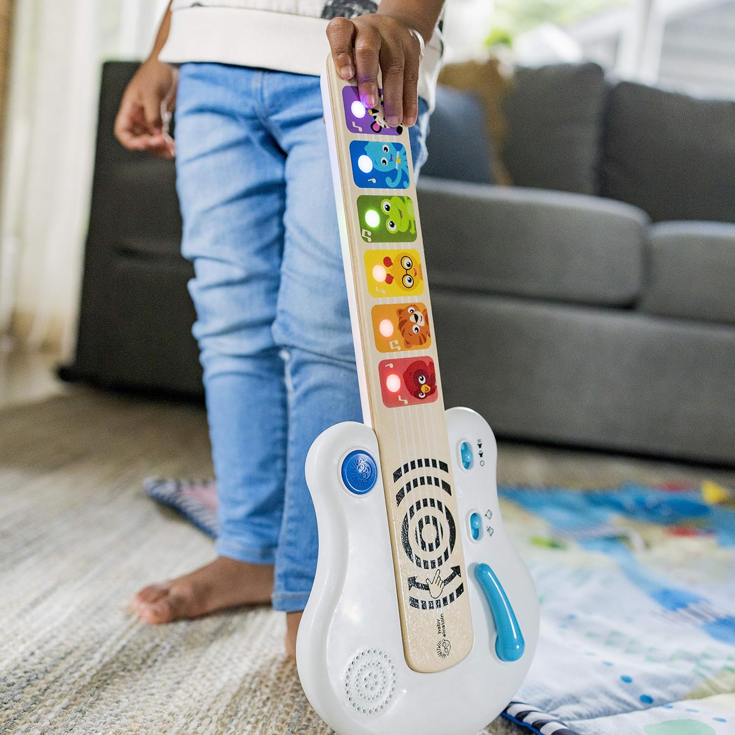 Baby Einstein Strum Along Songs Magic Touch Musical Wooden Electronic Guitar Toy, 12 Months and Up : Baby