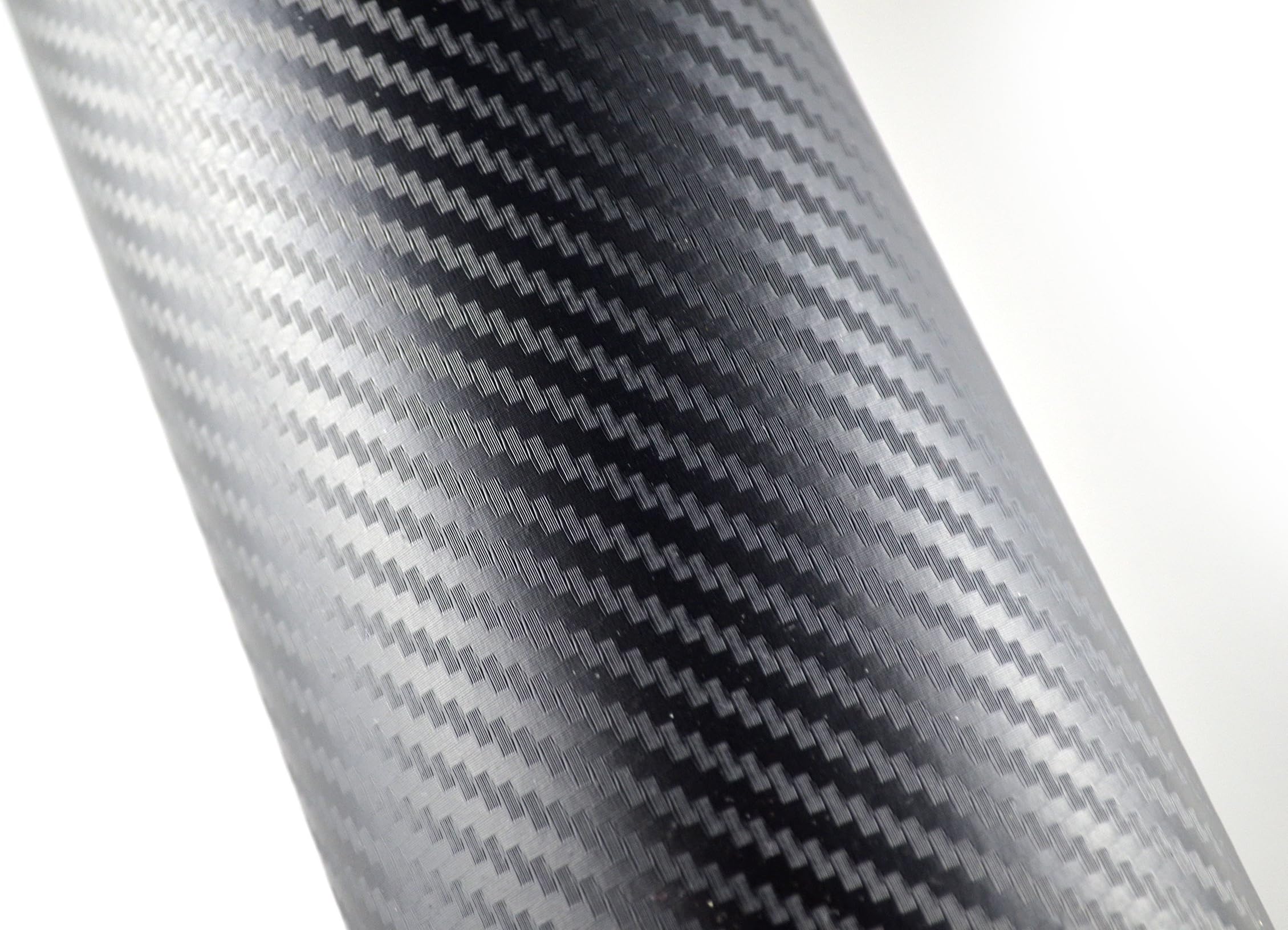PVC 3D Carbon Fiber Vinyl Film Wrap Sticker Sheet, Black - 13 Inch x 51 Inch (Black)