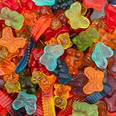 Gummy Candy Mix, Assorted Fruit Flavors Gummies, 2 Lb Bag | Gummy Worms, Gummi Bears, Butterflies, 3D Bears, 3D Dinosaurs, Chewy Candy
