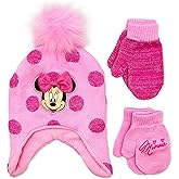 Disney Winter Hat and Glove Set- for Toddlers/Little girls (Fits Age 2-7) Perfect Winter Accessory