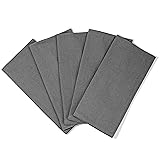 Gray Flour Sack Tea Towels - 100% Cotton, 5