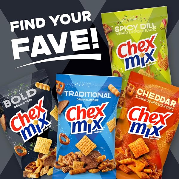 CHEX MIX BOLD GARLIC AND HERB SNACK MIX, SNACK CUP, 2.5 OZ