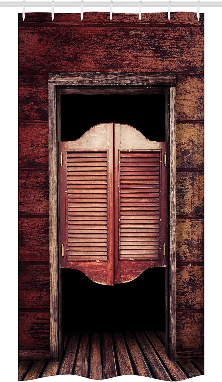 Amazon Com Ambesonne Western Stall Shower Curtain By Old Rustic Wooden Door And Wild West Cowboy Antique Bar Saloon Door Picture Fabric Bathroom Decor Set With Hooks 36 W X 72 L Inches