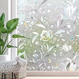 Zindoo Window Film Privacy Tulip Pattern 30x200 cm Anti-UV Anti-Glare