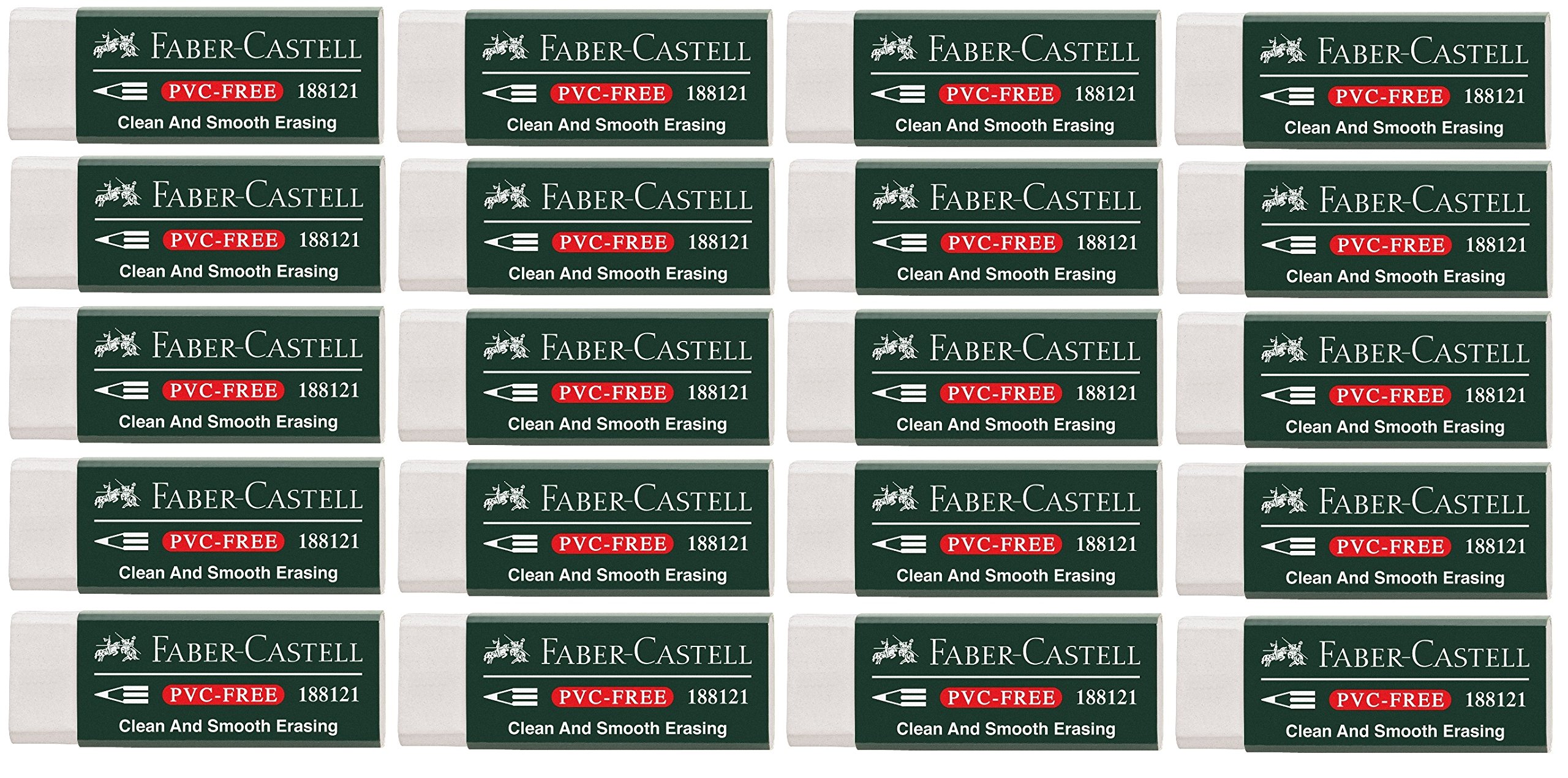 Faber-Castell Eraser/Rubber, 20 Radierer, 1