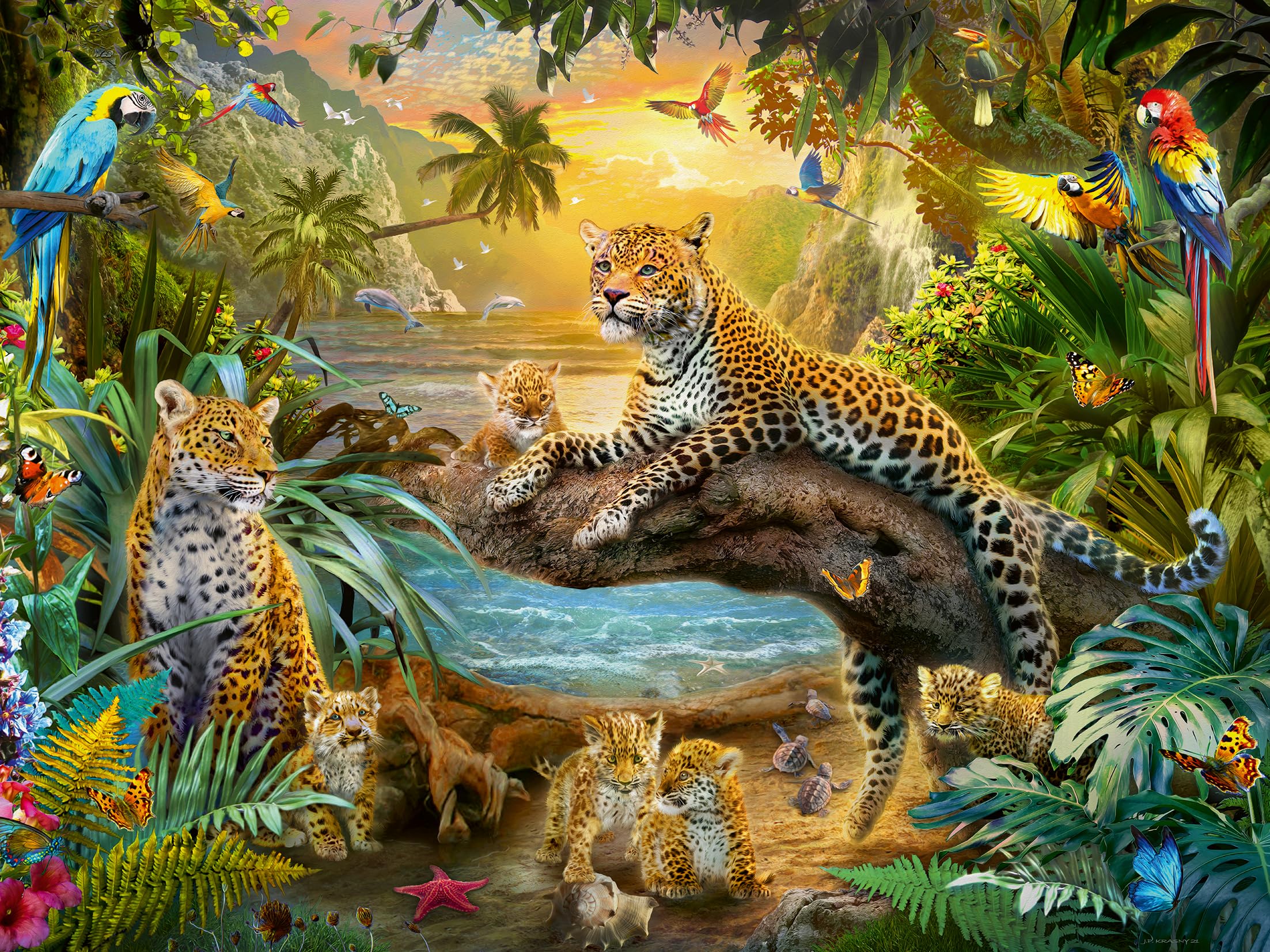 Ravensburger Exotic Leopards in the Jungle 1500 Piece Jigsaw Puzzles for Adults and Kids Age 12 Years Up