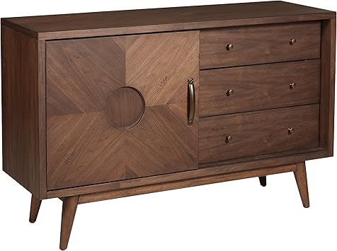 Pulaski Ds D153 008 Mid Century Modern 3 Drawer Sliding Door Brown