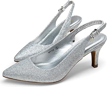 amazon silver low heel shoes