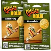 QuakeHold! 88113 Museum Putty 2.64 oz, Neutral/Cr&egrave;me Adhesive (2-Pack) | Reusable Earthquake Putty for Securing Collectibles, Figurines, Vases, Decor &amp; Small Electronics on Waterproof Surfaces