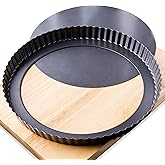 FIDZ PAN Tart Pan 9 Inch Removable Bottom- Carbon Steel Quiche Pan, Rust & Temperature Resistant Quiche Baking dish 550-600 °