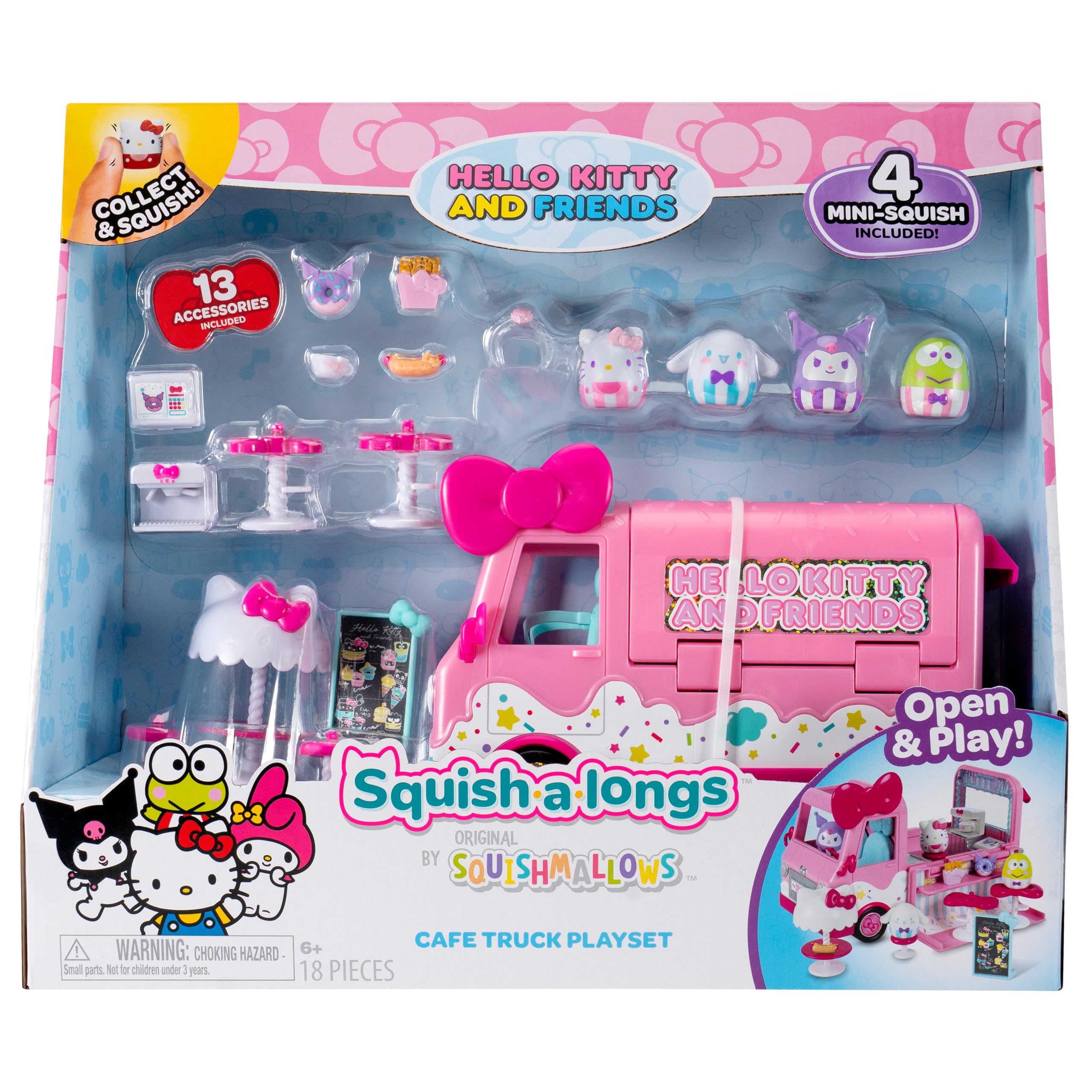 Squish-a-longs Hello Kitty and Friends Hello Kitty Cafe Truck Playset