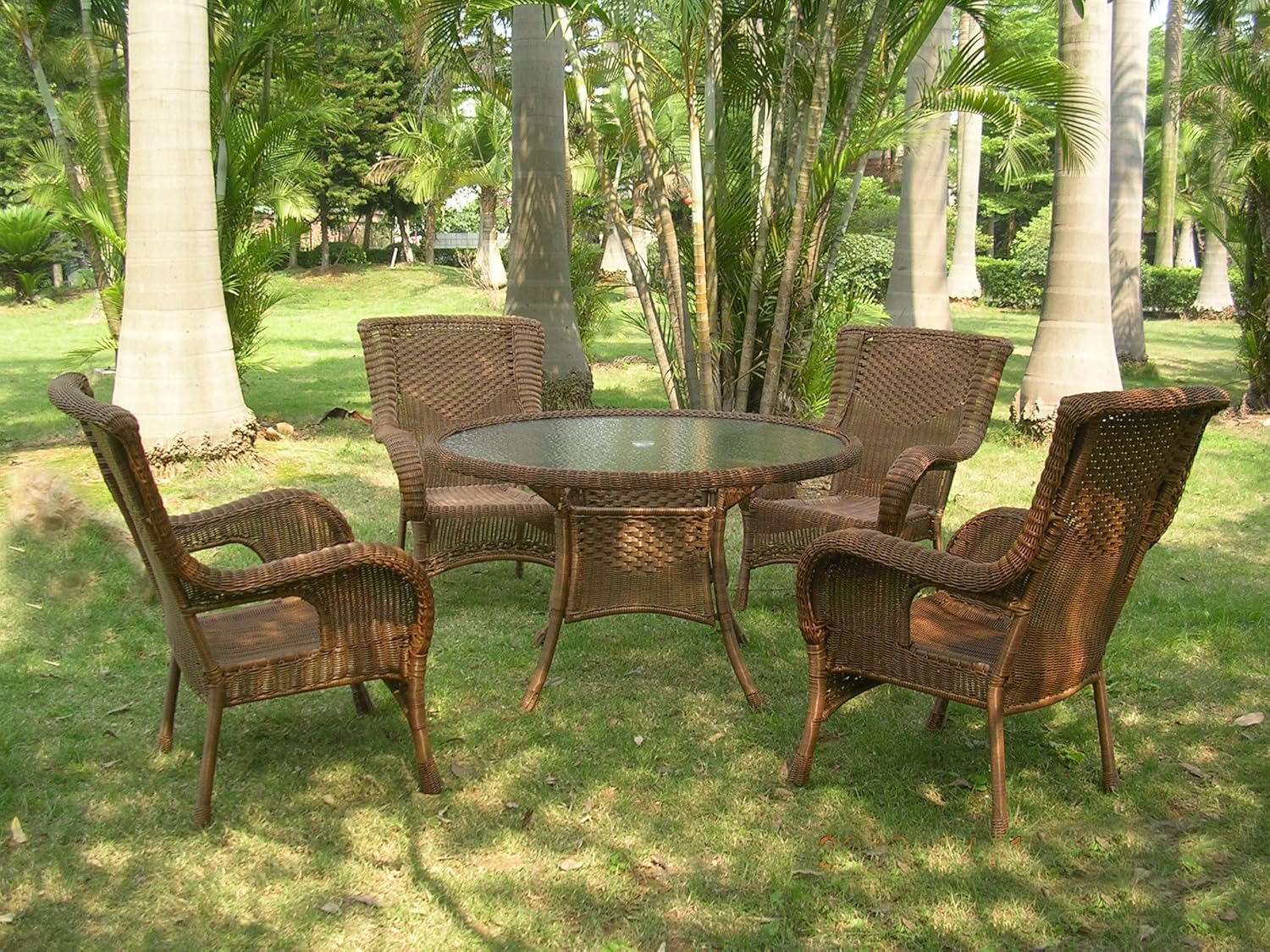 Best Patio Table Wicker Dining International Brown