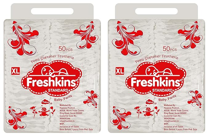 Freshkins Standard Diaper Pant XL - (Pack of 2, 100 Unit)