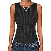 ANRABESS High Neck Tank Tops for Women Sleeveless Shirts Summer 2026 Basic Soft Slim Fit Racerback Trendy Casual Outfits