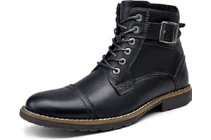 Vostey Men's Boots Boots for Men Casual Boots Motorcycle Combat Ankle Dress Boots Mens