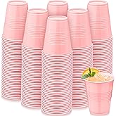 Kochorie 200 Pack Pink Disposable Plastic Cups 12 Ounce Drinking Party Cups Bulk Party Cups for Wedding Birthday Graduation Christmas Parties, Picnics Events