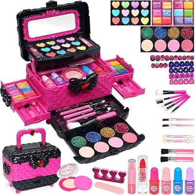 EVACOK Kids Makeup Sets For Girls 57pcs Safe Washable 4-12 Toys