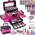Kids Makeup Kit for Girl - Kids Makeup Kit Toys for Girls Washable Make Up for Little Girls,Non Toxic Toddlers Cosmetic Kits,Child Play Makeup Toys for Girls, Age 3-12 Year Old Children Gift