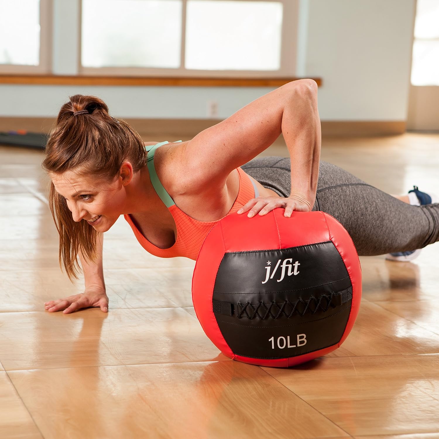 j/fit Medicine Ball, Red/Black, 8-Pound : Ugi Fitness Ball : Sports & Outdoors