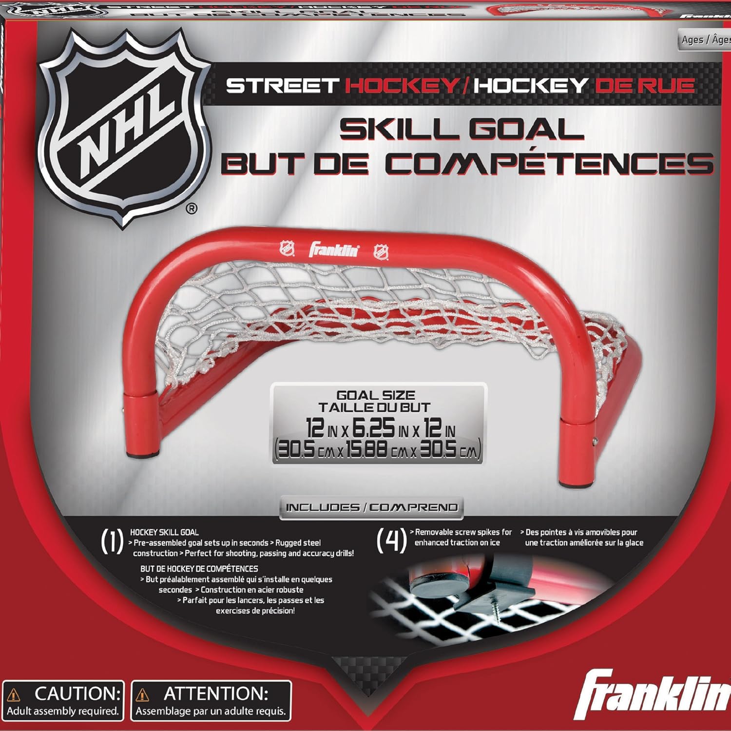 Franklin Sports Mini Skills Street Hockey Goal - Steel Mini Hockey Net - Perfect for Practice and Training : Hockey Nets : Sports & Outdoors