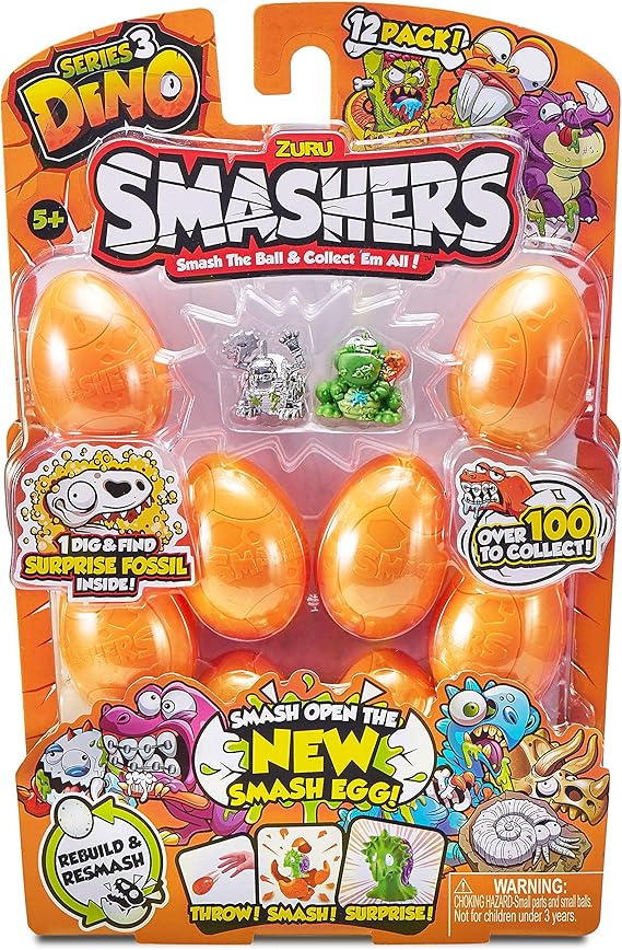Smashers Smash Ball Collectibles Series 3 Dino (12 Pack) By