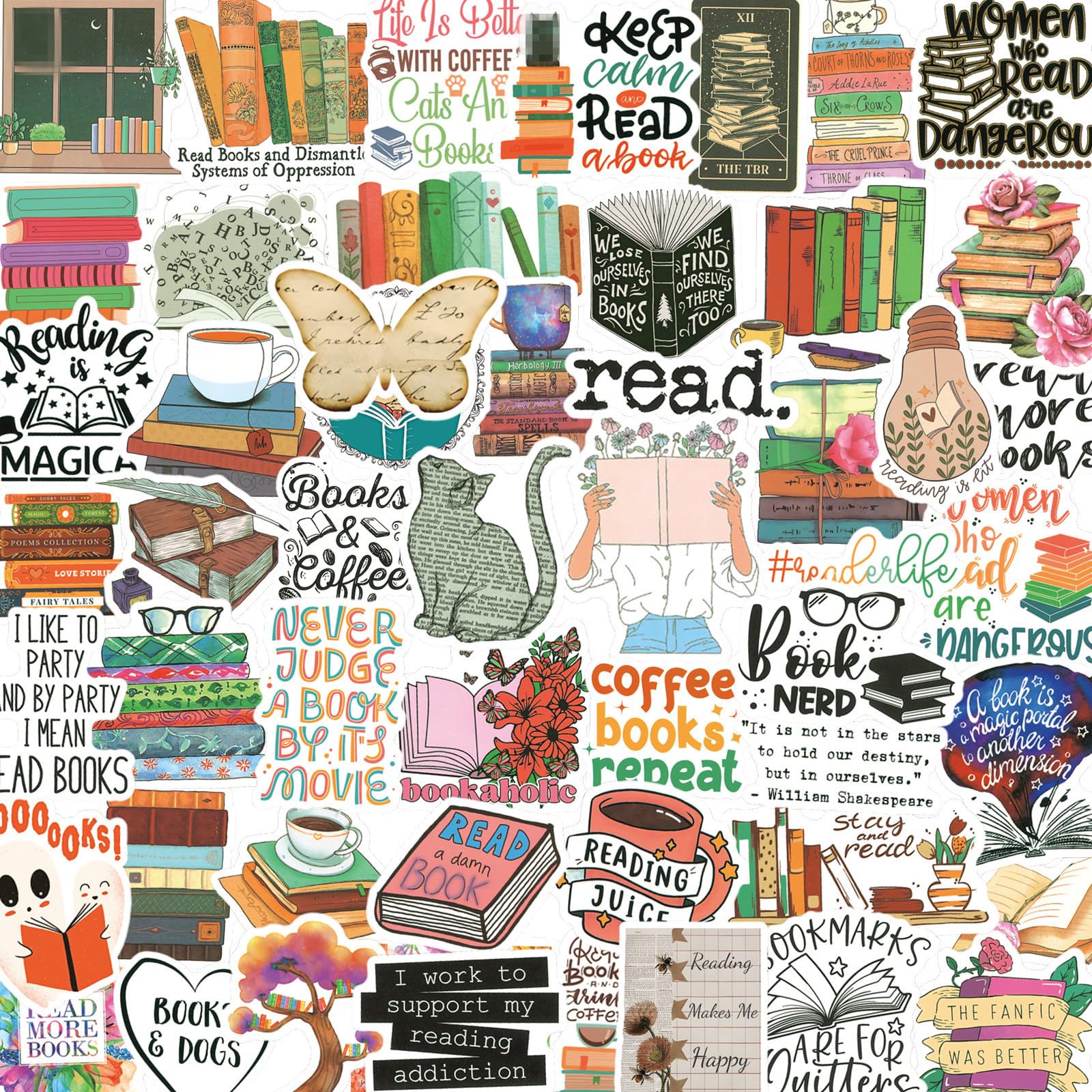200PCS Book Stickers for Kindle, Bookish & Booktok