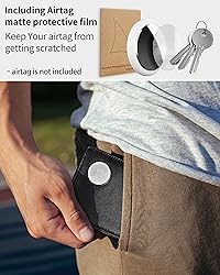 Mens Wallet With AirTag Holder, Bifold Leather RFID