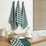 Penguin Home 100% Pure Cotton Tea Towels Set of 5 Green 65 x 45 cm view 4