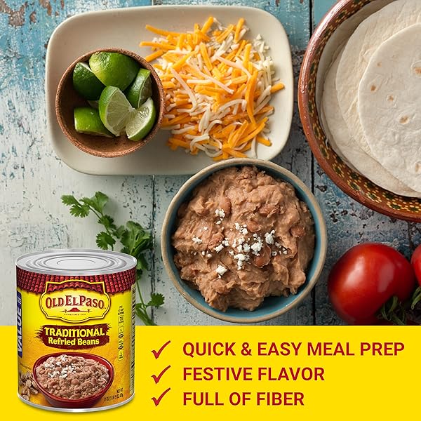 OLD EL PASO TRADITIONAL REFRIED BEANS, VALUE SIZE, 31 OZ.