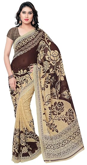 Kashvi sarees Georgette Saree with Blouse Piece