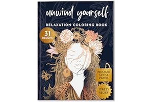 RYVE Adult Coloring Book for Women with Stress Relief & Relaxation Exercises - Mindfulness Coloring Book for Adults Relaxation, Unique Depression, Anxiety & Stress Relief Gifts for Women