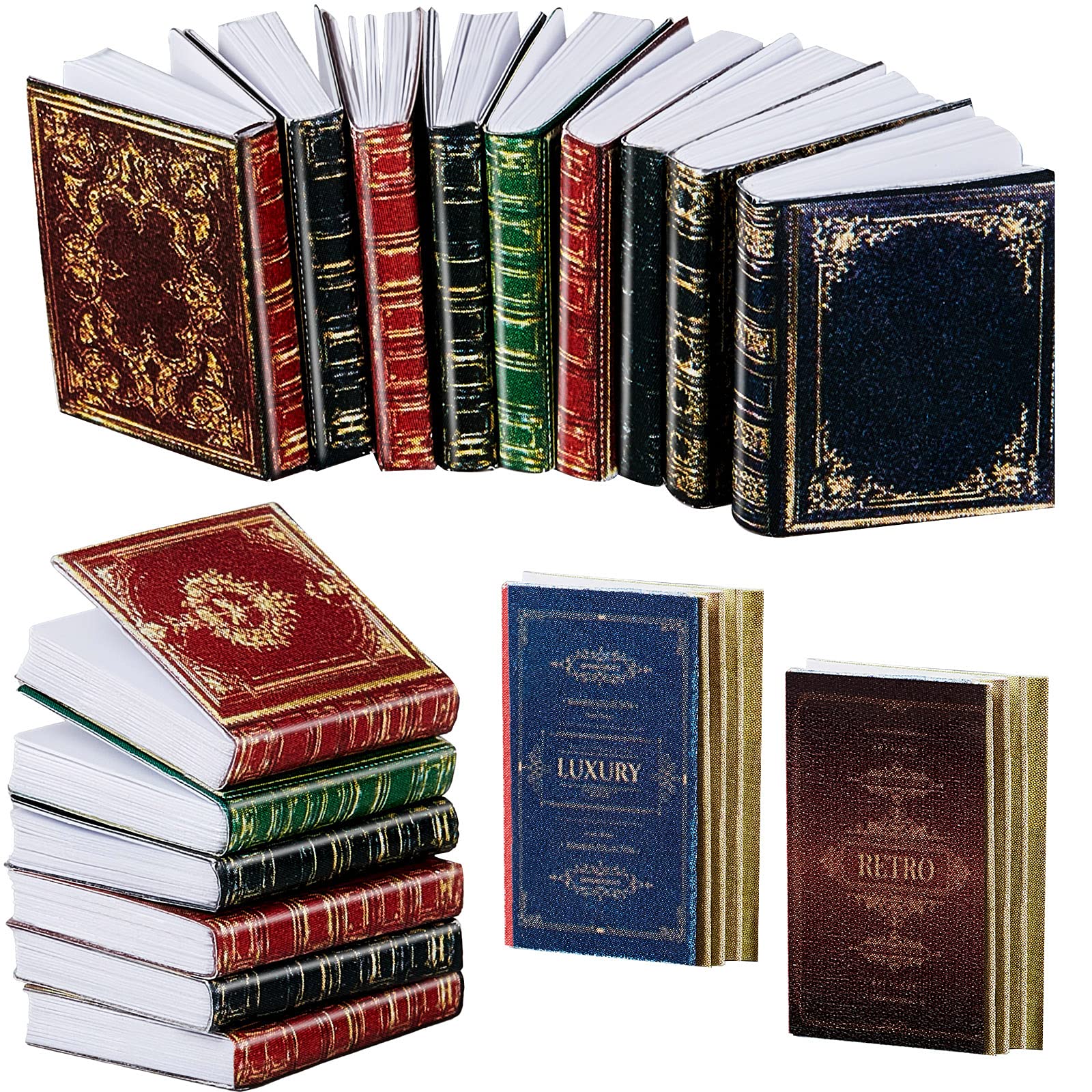 Photo 1 of Skylety 24 Pieces 1:12 Scale Miniatures Dollhouse Books Assorted Miniatures Dollhouse Accessories Small Books Decoration Accessories Doll Toy Supplies(Printed Style)