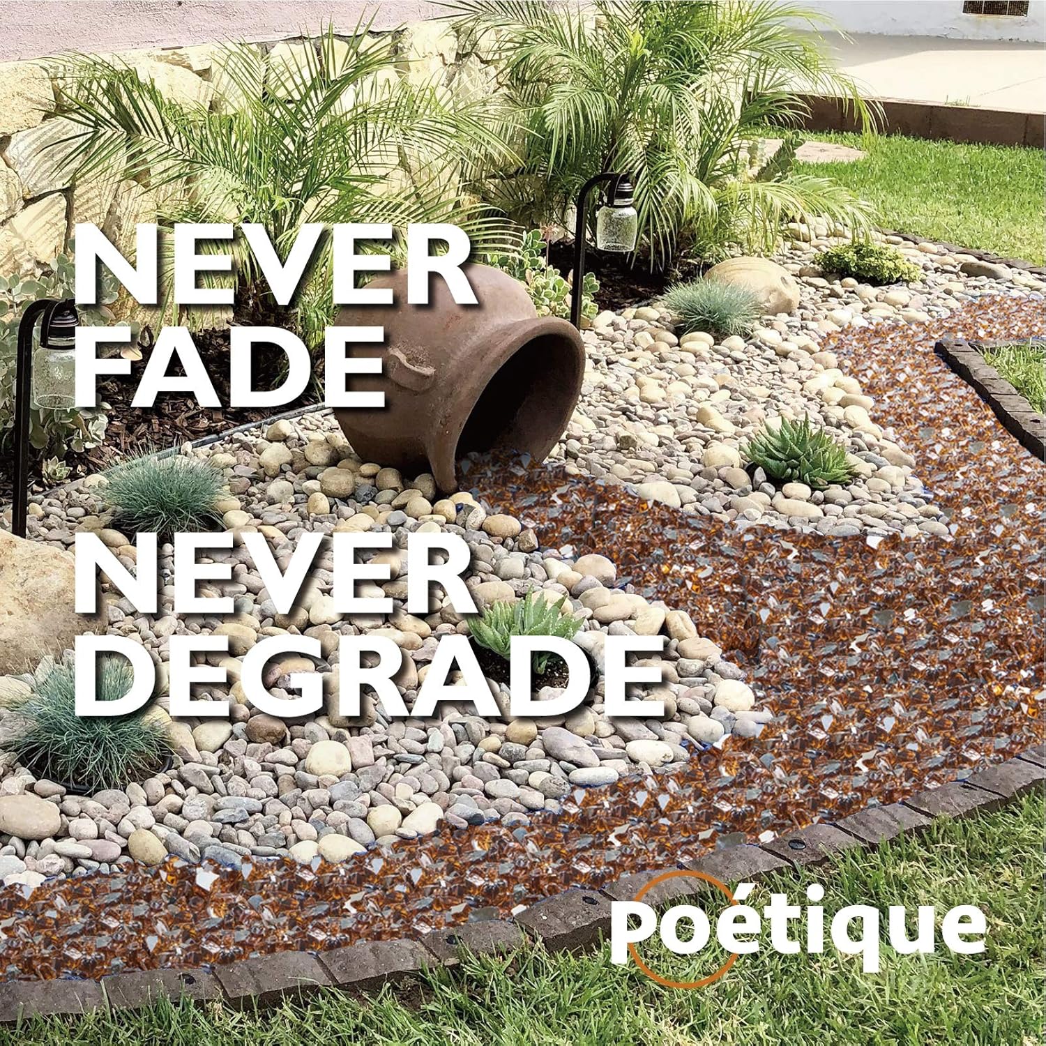 Amber Copper High Luster Tempered Fire Gems 4 5kg 10lb 12 5mm Safe For Outdoor And Indoor Landscaping Motovecor Reflective Fire Glass For Natural Or Propane Fire Pit Garden Outdoors Fire Pits Bowls