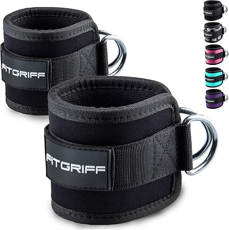 Fitgriff® Sangle Cheville Musculation V2 - Pour Fessiers Et Jambes - Poulie Et Fitness