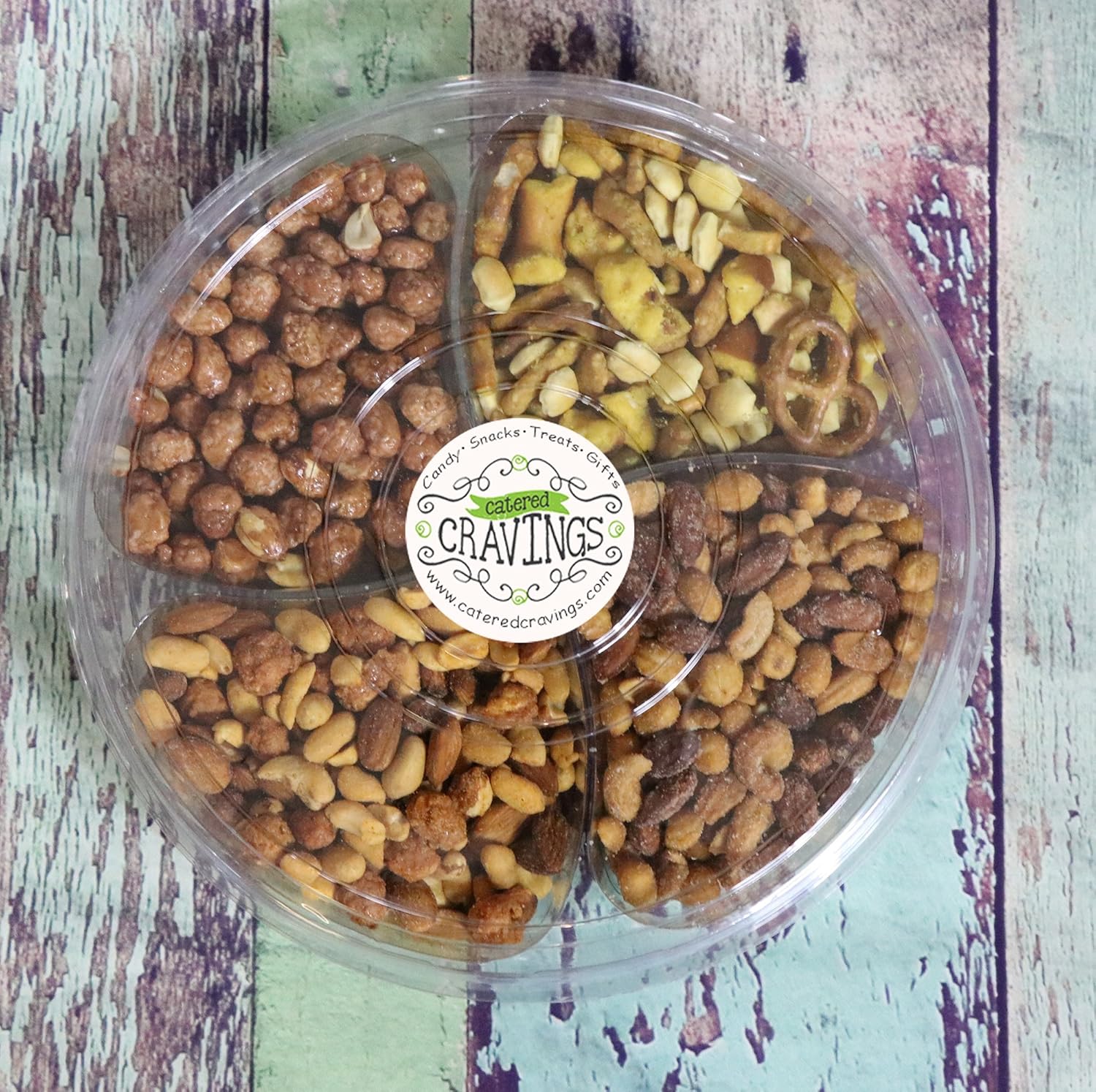 Mixed Nuts Gift Tray 4 Assortments 10" Butter Toffee