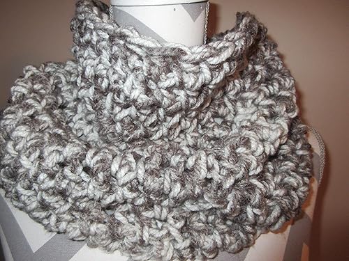 Handmade Crocheted Grey White Scarf Chunky Cowl Men S Outlander Design Tunnel Cowl Knit Hoodie Fall Winter Soft Osfa Gift For Him Gift Bag Included Handmade Crocheted Grey White Scarf Chunky Cowl Men S Outlander Design Tunnel Cowl Knit Hoodie Fall Winter Soft Osfa Gift For Him Gift Bag Included