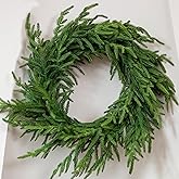 26" Norfolk Pine Wreath Real Touch Christmas Wreath for Front Door Winter Wreaths for Walls Windows Porches Indoor Outdoor Christmas Xmas Decorations Holiday Decor