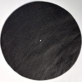 Premium Leather Turntable Slipmat &mdash; 11.5" Full-Grain Cowhide Platter Mat | Anti-Static | Dual-Sided Grain &amp; Suede | Fits Audio-Technica, Pro-Ject, Rega &amp; More (Black)