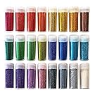 Original Stationery Arts and Crafts Glitter Shake Jars, Extra Fine, 24 Multi color Set