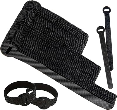 ARMIZ 120x Reusable Cable Ties Adjustable 3 Sizes Nylon Fabric 12mm x
