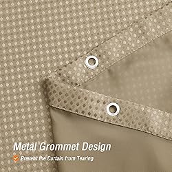 Gibelle Waffle Weave Shower Curtain with Mesh Top