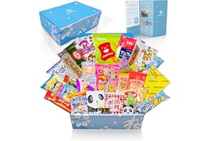 SAKURA BOX Japanese Snacks & Candy Dagashi with English Pamphlet 30 Pieces Custom Gift Set (Box)