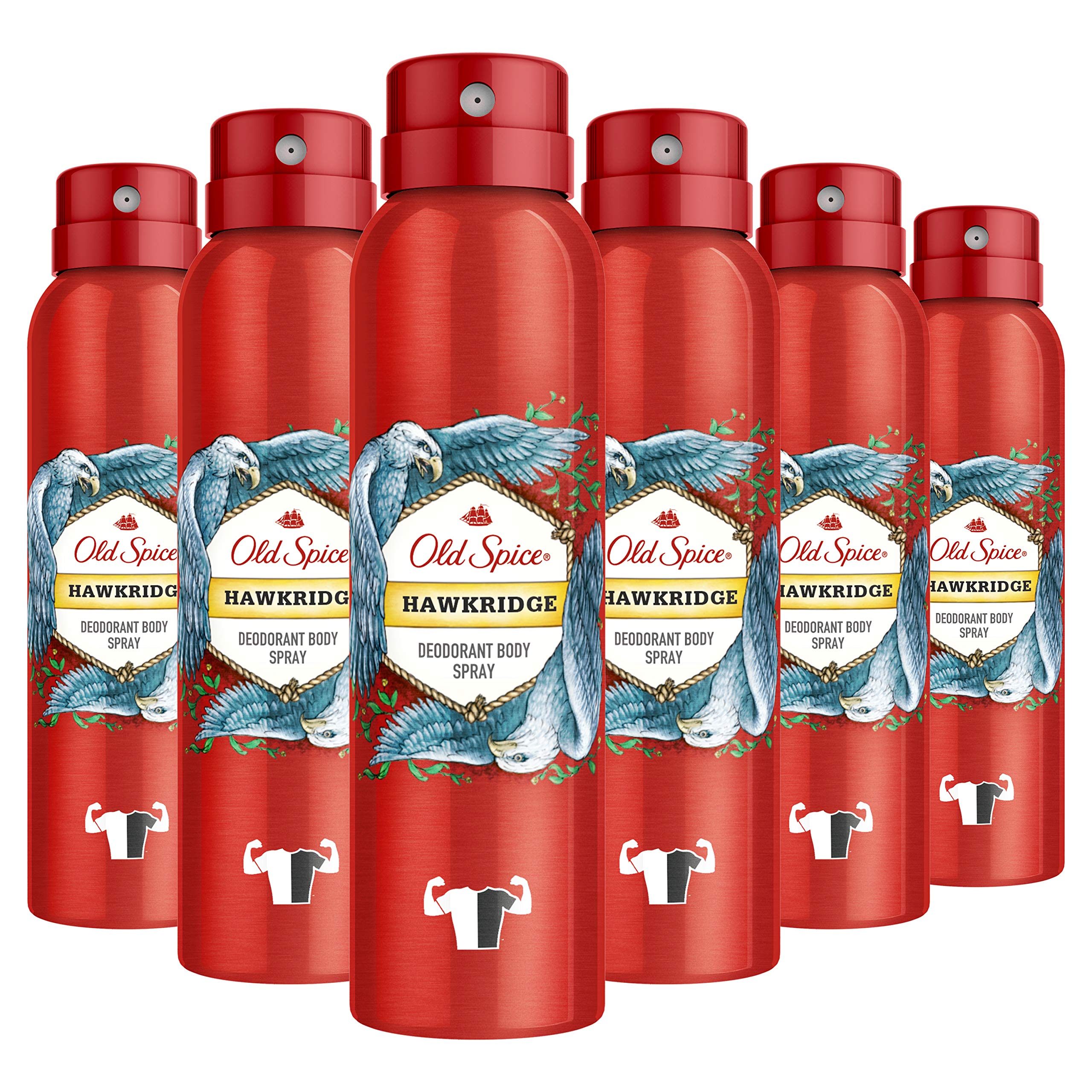 Old Spice Hawkridge Body Spray, 150ml, 6 Packs