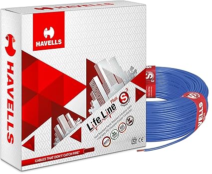 Havells Life Line Plus S3 0.5 sq mm PVC HRFR Cable (Blue)