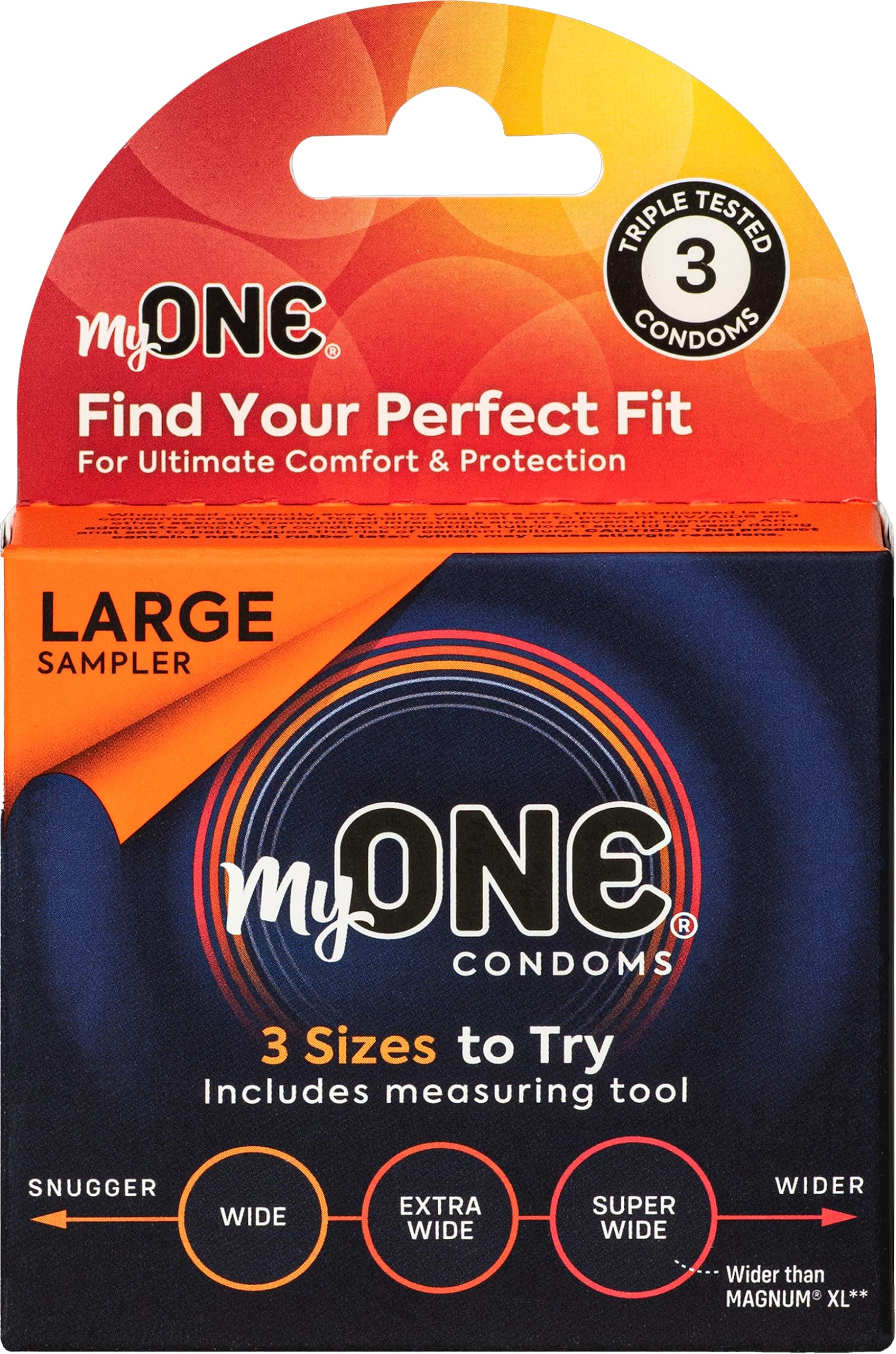 Large Sampler - 3 Large Condom Sizes to Try