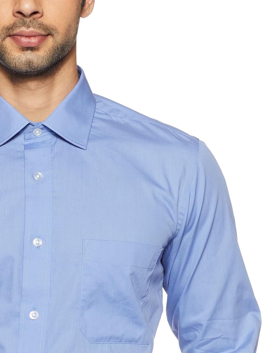 arrow men's solid regular fit cotton formal shirt