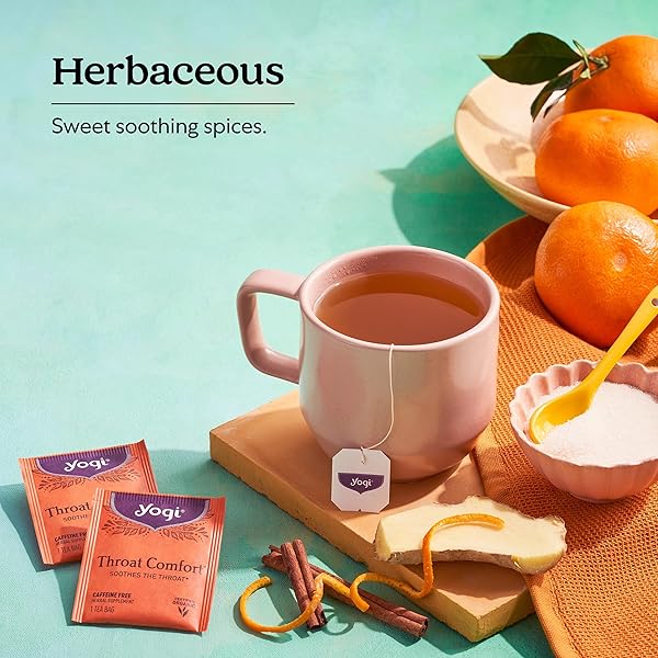 YOGI TEA ORGANIC THROAT COMFORT TEA, 16 CT