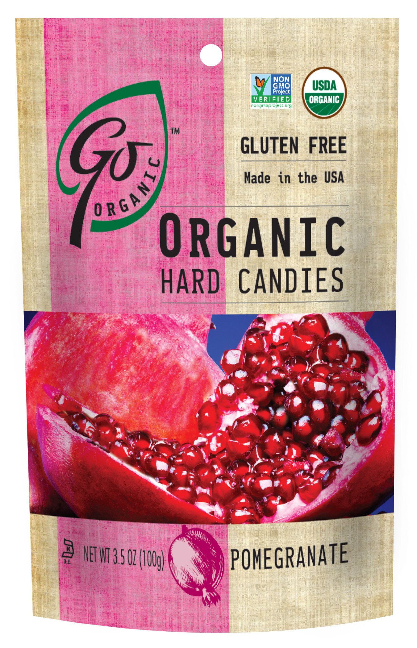 Organic Hard Candies, Cherry, 3.5 Ounce Bag