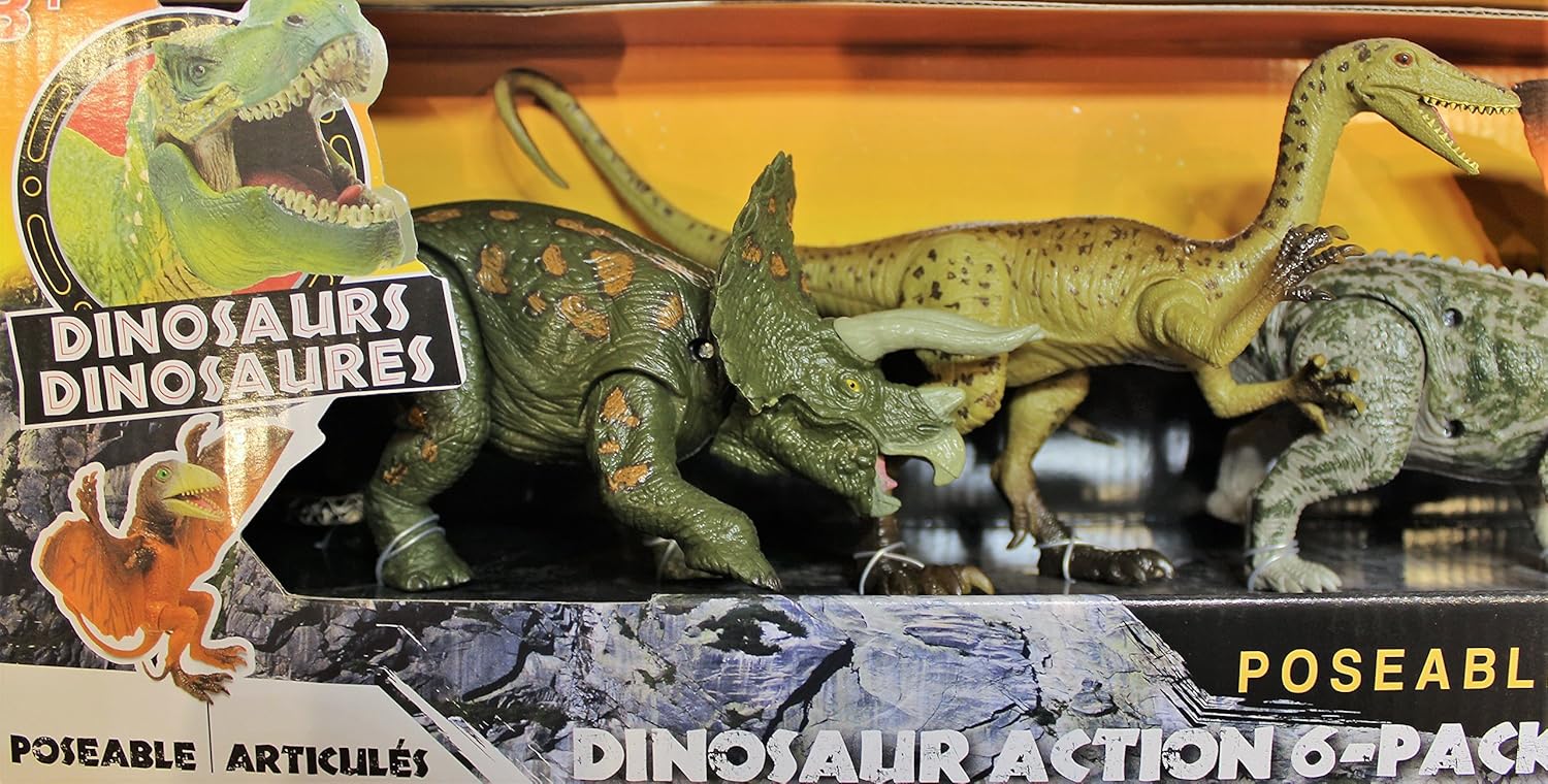 kid galaxy dinosaur action 6 pack